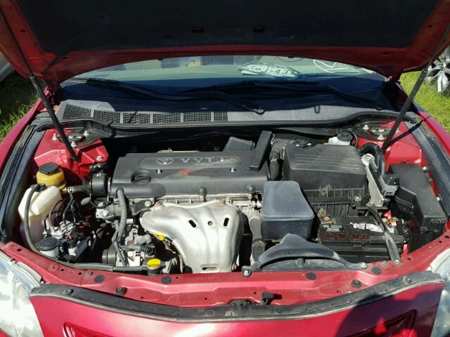 4T1BE46KX9U266654 - 2009 TOYOTA CAMRY BASE RED photo 7