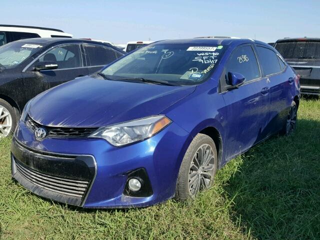 5YFBURHE5FP344083 - 2015 TOYOTA COROLLA BLUE photo 2