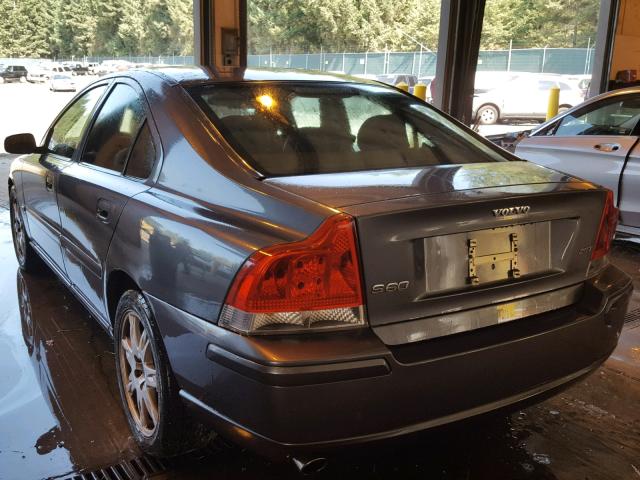 YV1RS592262500347 - 2006 VOLVO S60 2.5T GRAY photo 3