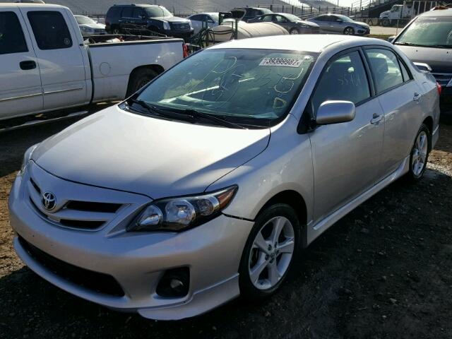 5YFBU4EE3CP027390 - 2012 TOYOTA COROLLA SILVER photo 2