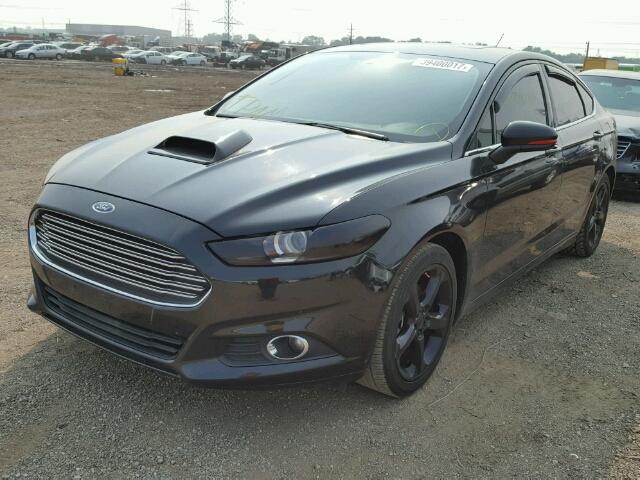 3FA6P0HR2DR257679 - 2013 FORD FUSION SE BLACK photo 2