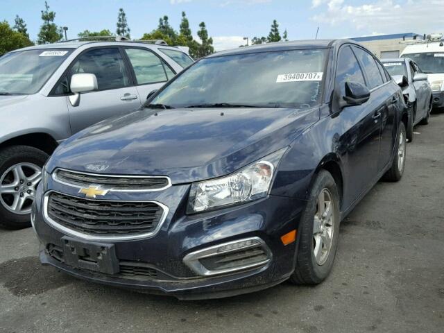 1G1PC5SBXF7202256 - 2015 CHEVROLET CRUZE BLUE photo 2