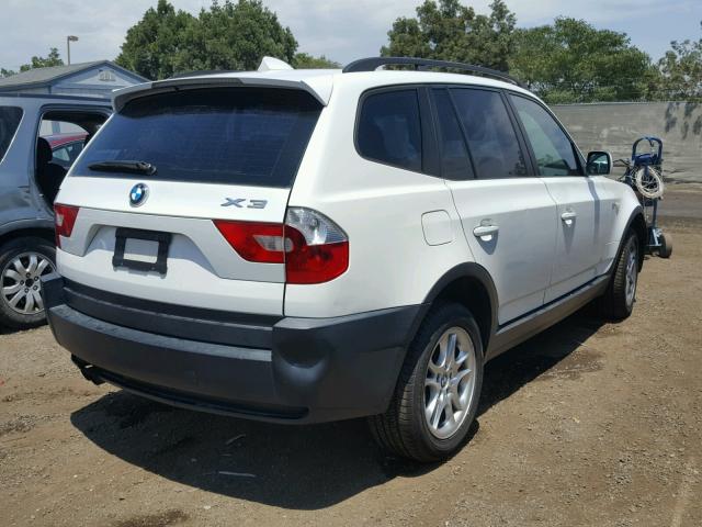 WBXPA73444WB22520 - 2004 BMW X3 2.5I WHITE photo 4