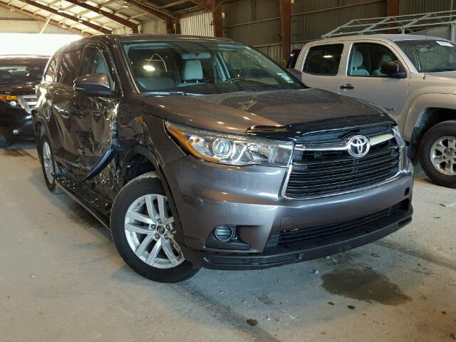 5TDZKRFH7GS173203 - 2016 TOYOTA HIGHLANDER GRAY photo 1