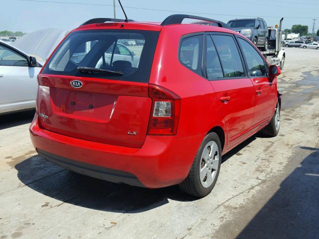 KNAHG8A88A7293511 - 2010 KIA RONDO LX RED photo 4