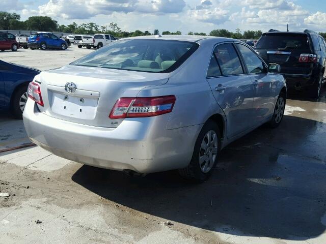 4T1BF3EK7BU140203 - 2011 TOYOTA CAMRY BASE SILVER photo 4