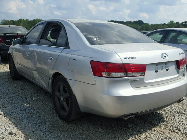 5NPEU46F97H191671 - 2007 HYUNDAI SONATA SE SILVER photo 3