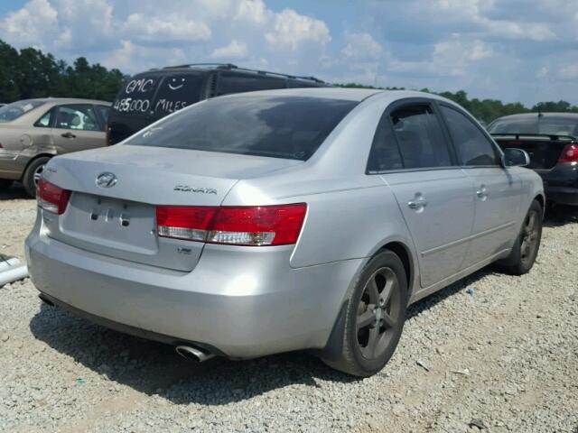 5NPEU46F97H191671 - 2007 HYUNDAI SONATA SE SILVER photo 4