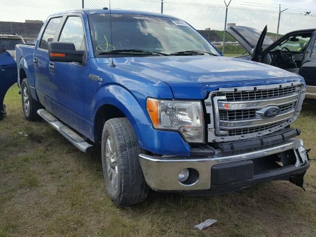 1FTFW1CF5EFA43669 - 2014 FORD F150 BLUE photo 1