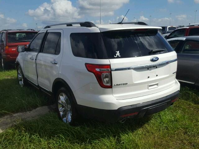 1FM5K7F84EGA02821 - 2014 FORD EXPLORER WHITE photo 3