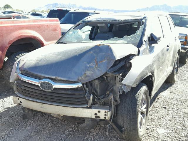 5TDKKRFH0FS103672 - 2015 TOYOTA HIGHLANDER GRAY photo 2