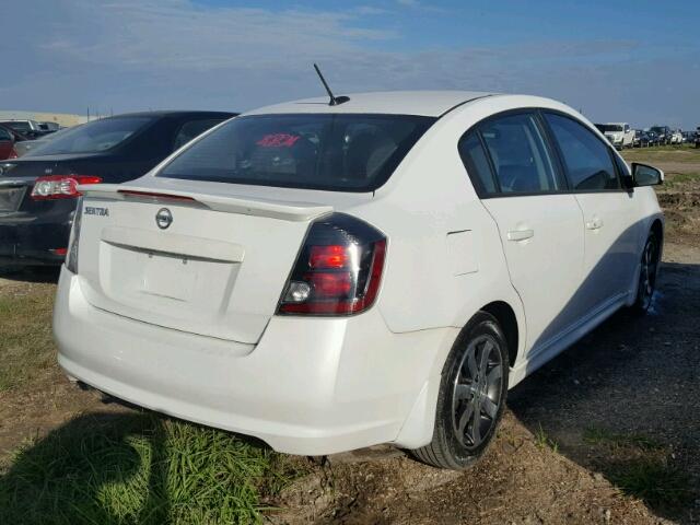 3N1AB6AP3CL749785 - 2012 NISSAN SENTRA 2.0 WHITE photo 4