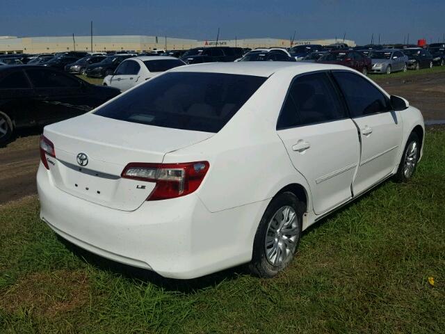 4T4BF1FK6CR267549 - 2012 TOYOTA CAMRY WHITE photo 4