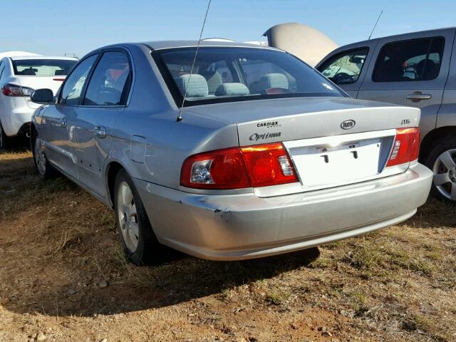 KNAGD128265465254 - 2006 KIA OPTIMA GRAY photo 3