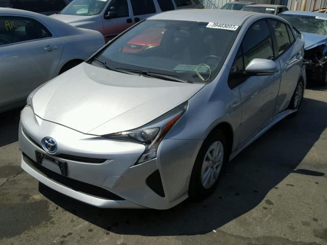 JTDKBRFU1G3017495 - 2016 TOYOTA PRIUS SILVER photo 2