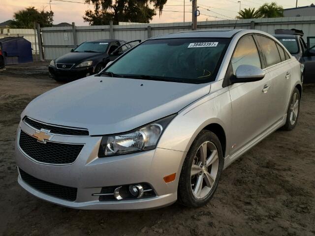 1G1PE5SB3D7240984 - 2013 CHEVROLET CRUZE LT SILVER photo 2