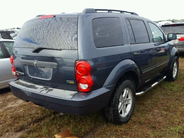 1D8HD48P47F514748 - 2007 DODGE DURANGO SL BLUE photo 4