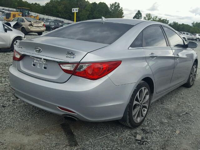 5NPEC4AB5DH789159 - 2013 HYUNDAI SONATA SILVER photo 4