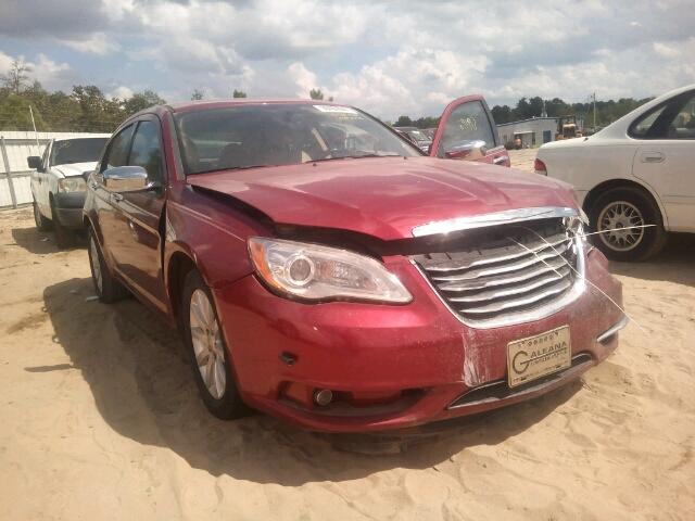 1C3CCBCGXDN706785 - 2013 CHRYSLER 200 RED photo 1