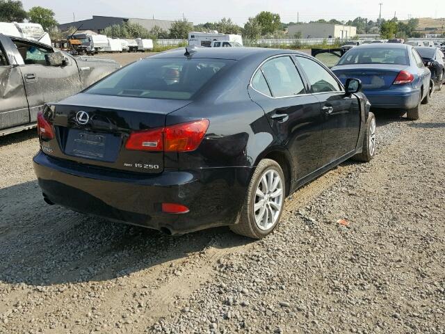 JTHCK262185017821 - 2008 LEXUS IS 250 BLACK photo 4