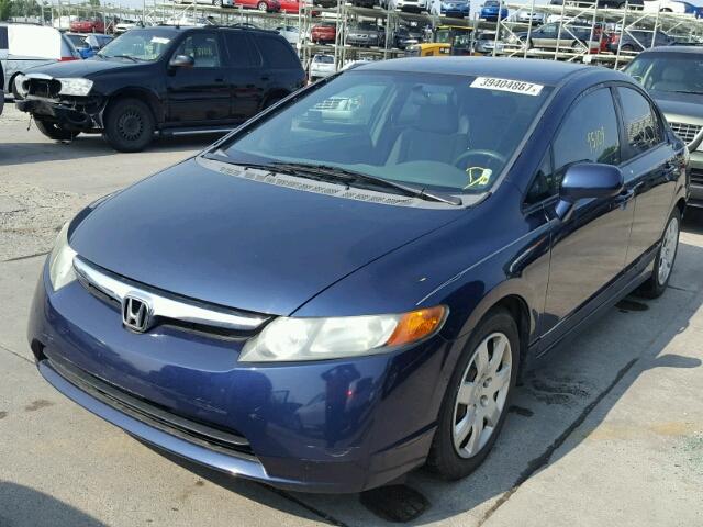 1HGFA16568L067682 - 2008 HONDA CIVIC BLUE photo 2