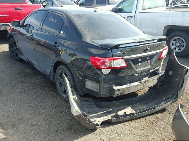5YFBU4EE5DP110742 - 2013 TOYOTA COROLLA BA BLACK photo 3