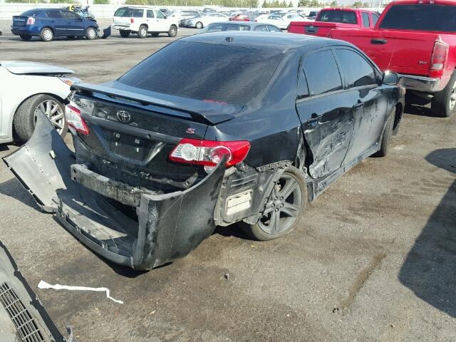 5YFBU4EE5DP110742 - 2013 TOYOTA COROLLA BA BLACK photo 4