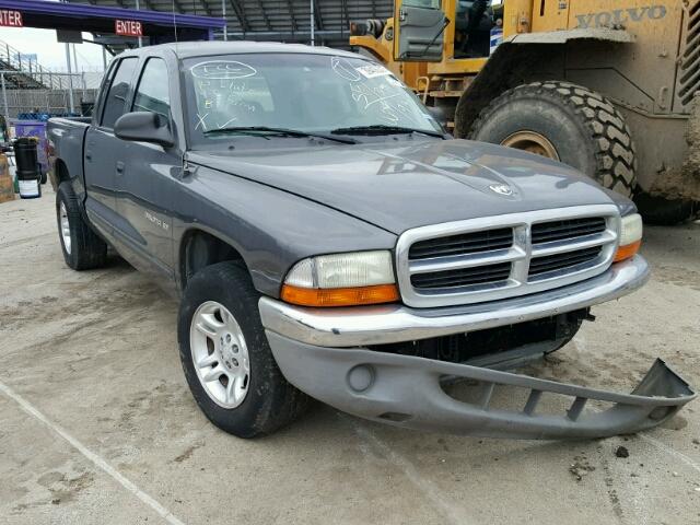 1B7HL2AX31S319917 - 2001 DODGE DAKOTA QUA GRAY photo 1