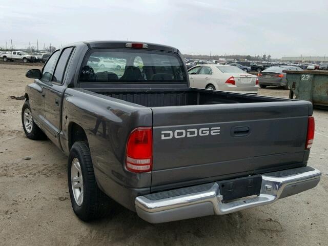 1B7HL2AX31S319917 - 2001 DODGE DAKOTA QUA GRAY photo 3