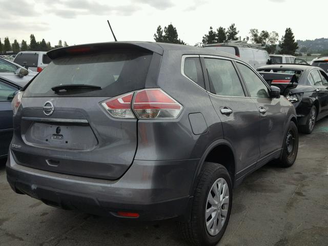 KNMAT2MT2FP578032 - 2015 NISSAN ROGUE S GRAY photo 4