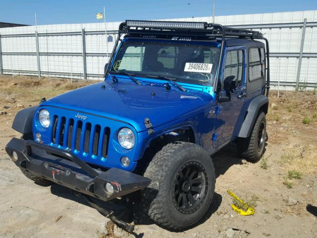 1C4AJWAG8FL538100 - 2015 JEEP WRANGLER S BLUE photo 2