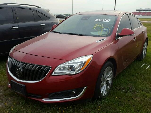 2G4GR5GX0E9197216 - 2014 BUICK REGAL PREM RED photo 2