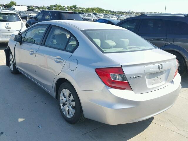 19XFB2F50CE315010 - 2012 HONDA CIVIC LX SILVER photo 3