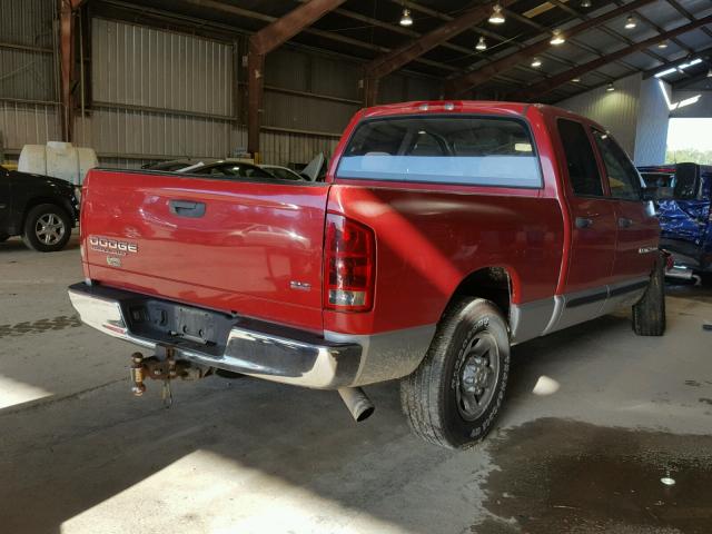 3D7KA28C84G143897 - 2004 DODGE RAM 2500 S RED photo 4