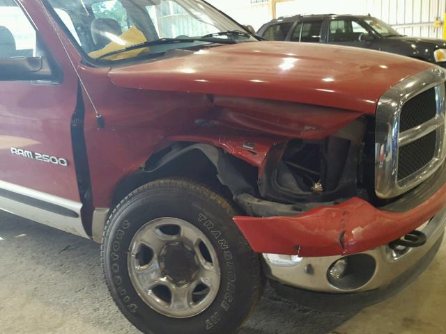 3D7KA28C84G143897 - 2004 DODGE RAM 2500 S RED photo 9