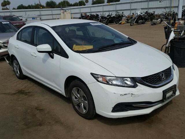 19XFB2F50EE203195 - 2014 HONDA CIVIC LX WHITE photo 1