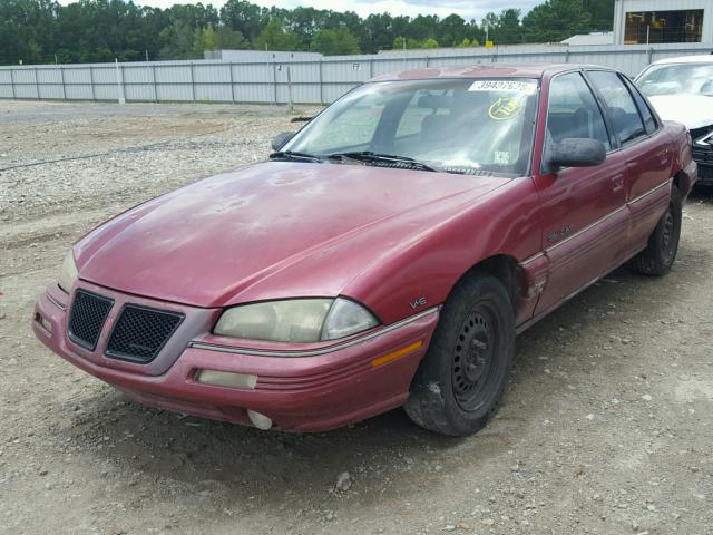 1G2NE55M7SM502990 - 1995 PONTIAC GRAND AM S Tünd qırmızı foto 2