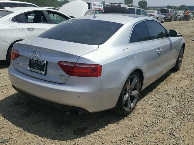 WAUDK78T98A040261 - 2008 AUDI A5 QUATTRO SILVER photo 4