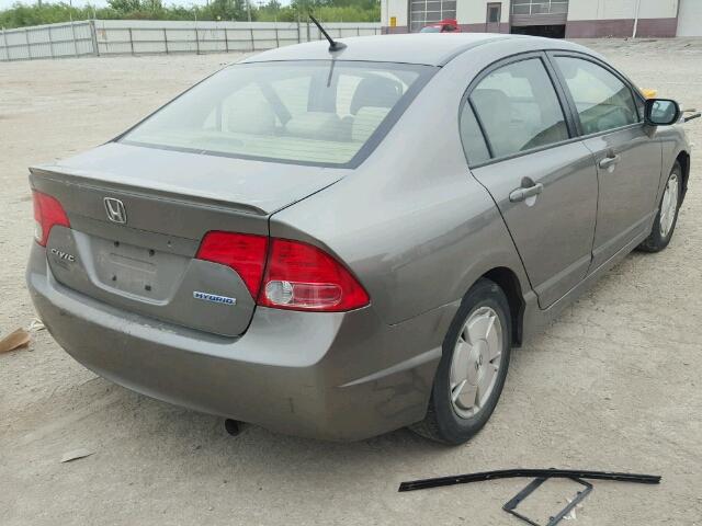 JHMFA36277S006294 - 2007 HONDA CIVIC TAN photo 4