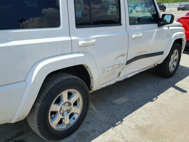 1J8HG48K67C637942 - 2007 JEEP COMMANDER WHITE photo 10