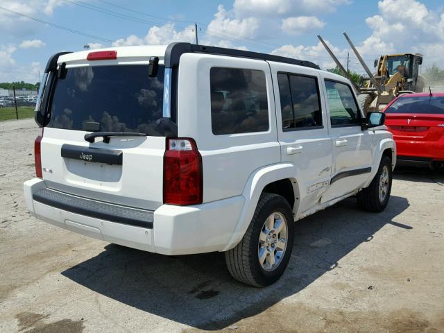 1J8HG48K67C637942 - 2007 JEEP COMMANDER WHITE photo 4