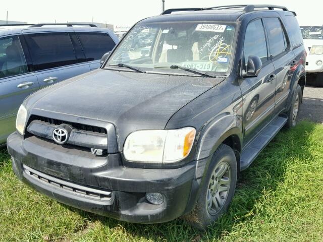 5TDZT34A57S295641 - 2007 TOYOTA SEQUOIA SR BLACK photo 2