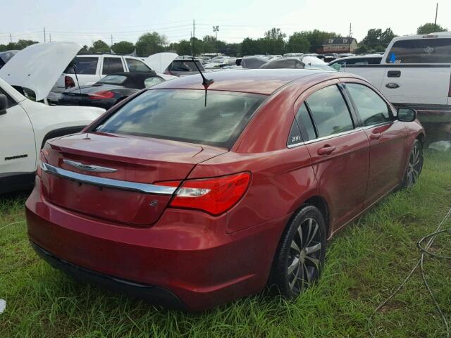 1C3CCBBG6EN187060 - 2014 CHRYSLER 200 TOURIN RED photo 4