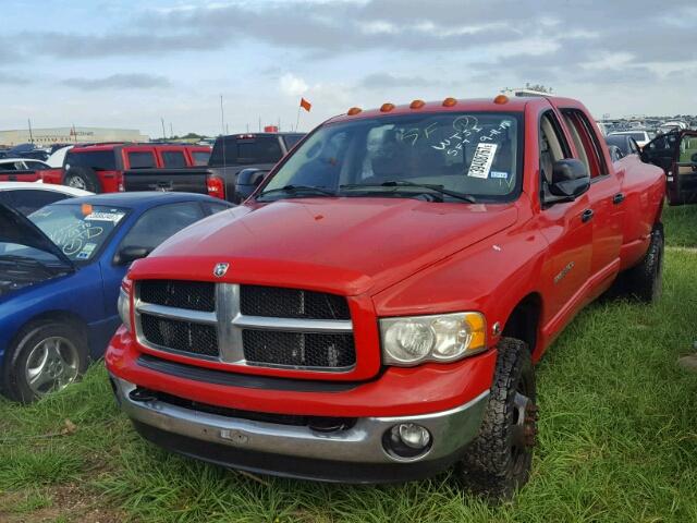 3D7MU48613G801192 - 2003 DODGE RAM 3500 RED photo 2