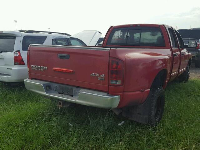 3D7MU48613G801192 - 2003 DODGE RAM 3500 RED photo 4