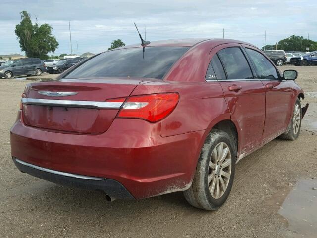 1C3CCBBB3CN146354 - 2012 CHRYSLER 200 TOURIN RED photo 4