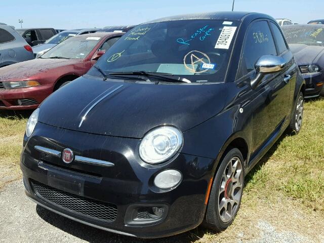 3C3CFFBR7DT663508 - 2013 FIAT 500 BLACK photo 2