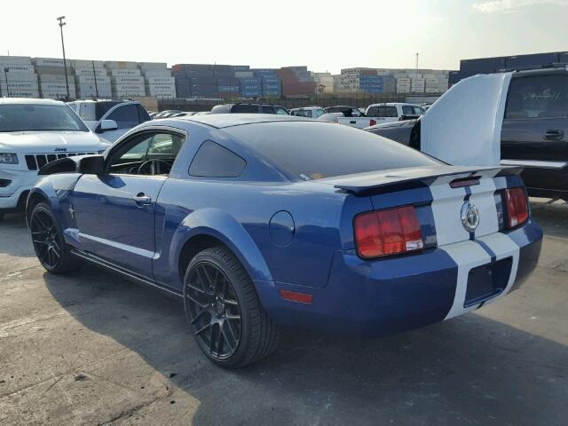 1ZVHT80N875324103 - 2007 FORD MUSTANG BLUE photo 3