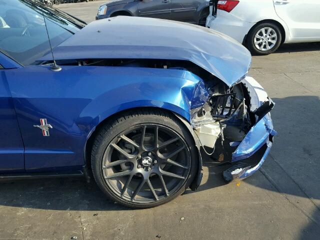 1ZVHT80N875324103 - 2007 FORD MUSTANG BLUE photo 9