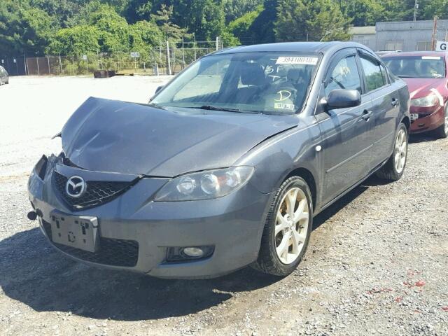 JM1BK32G081158570 - 2008 MAZDA 3 I GRAY photo 2